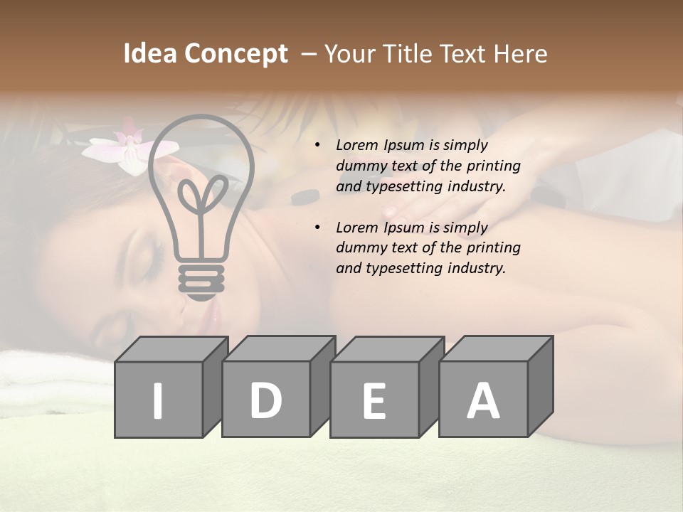 Caucasian Pampering Beautiful PowerPoint Template