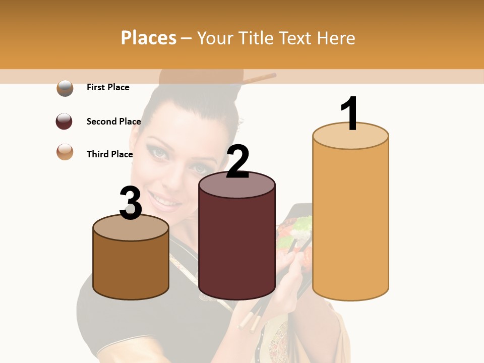 Lifestyle Chopsticks White PowerPoint Template