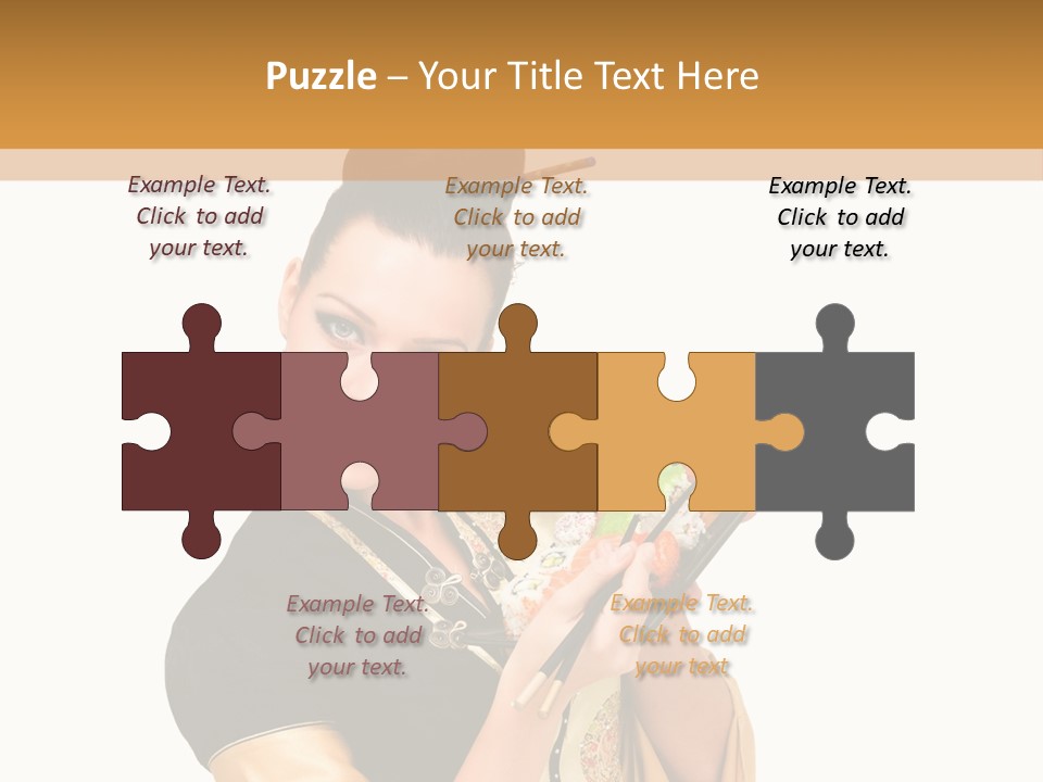 Lifestyle Chopsticks White PowerPoint Template