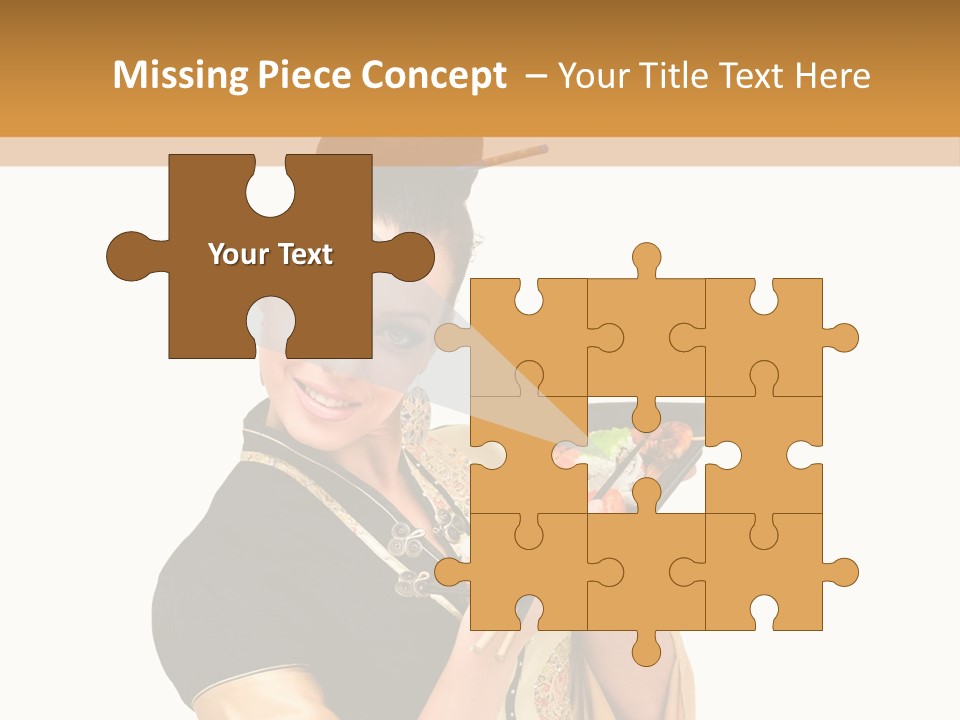 Lifestyle Chopsticks White PowerPoint Template