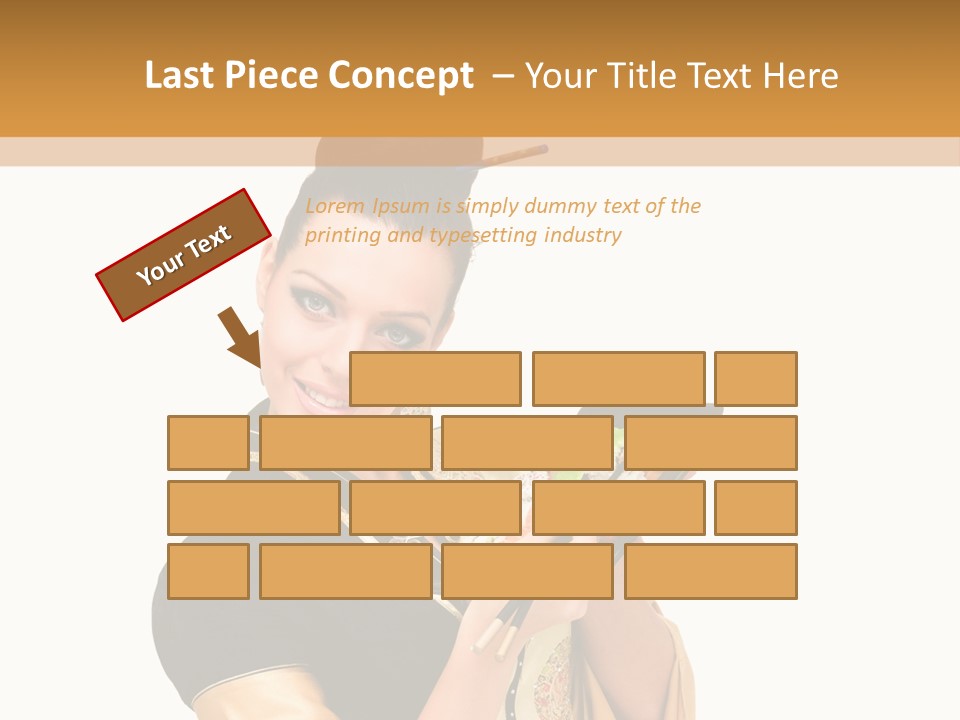 Lifestyle Chopsticks White PowerPoint Template