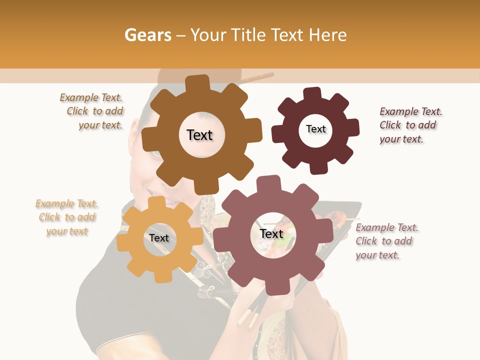 Lifestyle Chopsticks White PowerPoint Template