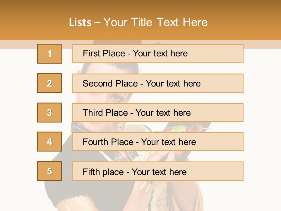 Lifestyle Chopsticks White PowerPoint Template