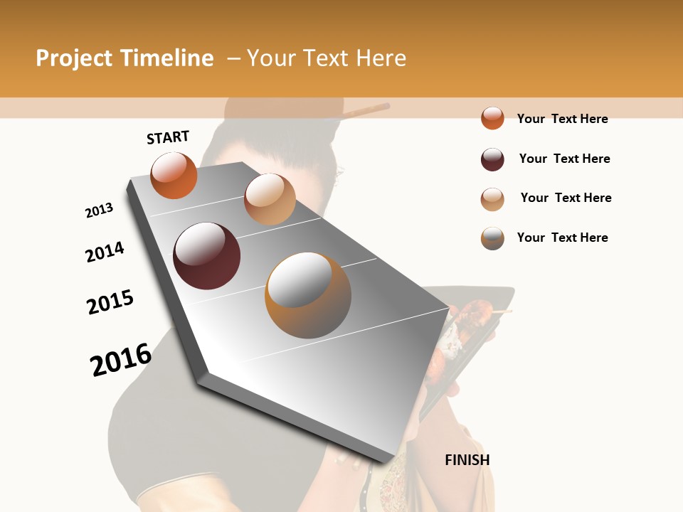 Lifestyle Chopsticks White PowerPoint Template