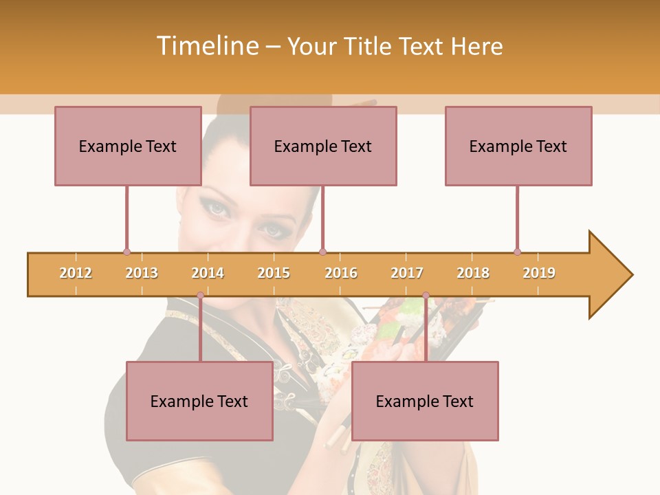 Lifestyle Chopsticks White PowerPoint Template