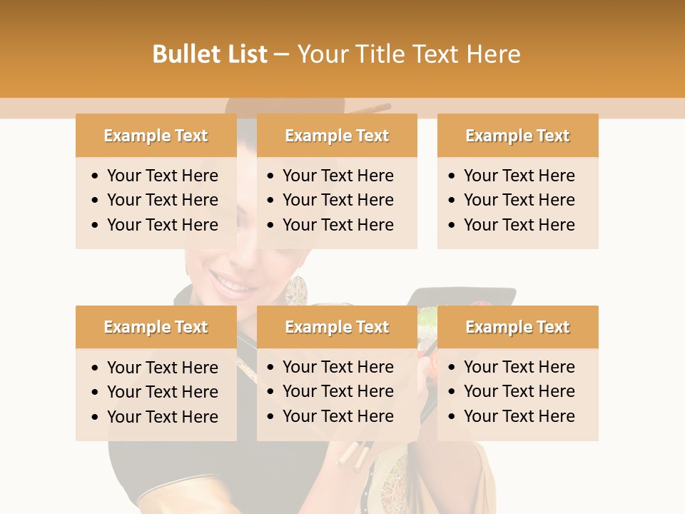 Lifestyle Chopsticks White PowerPoint Template