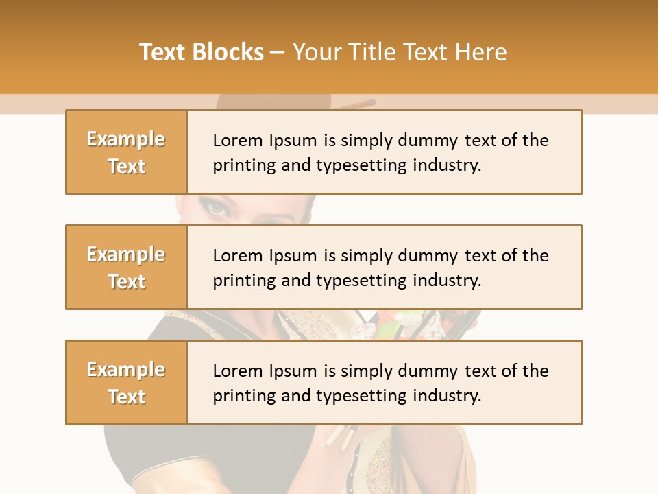 Lifestyle Chopsticks White PowerPoint Template