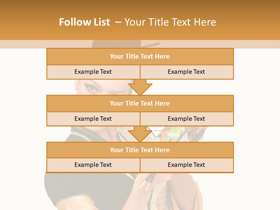 Lifestyle Chopsticks White PowerPoint Template