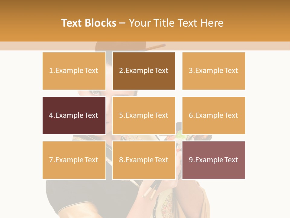 Lifestyle Chopsticks White PowerPoint Template