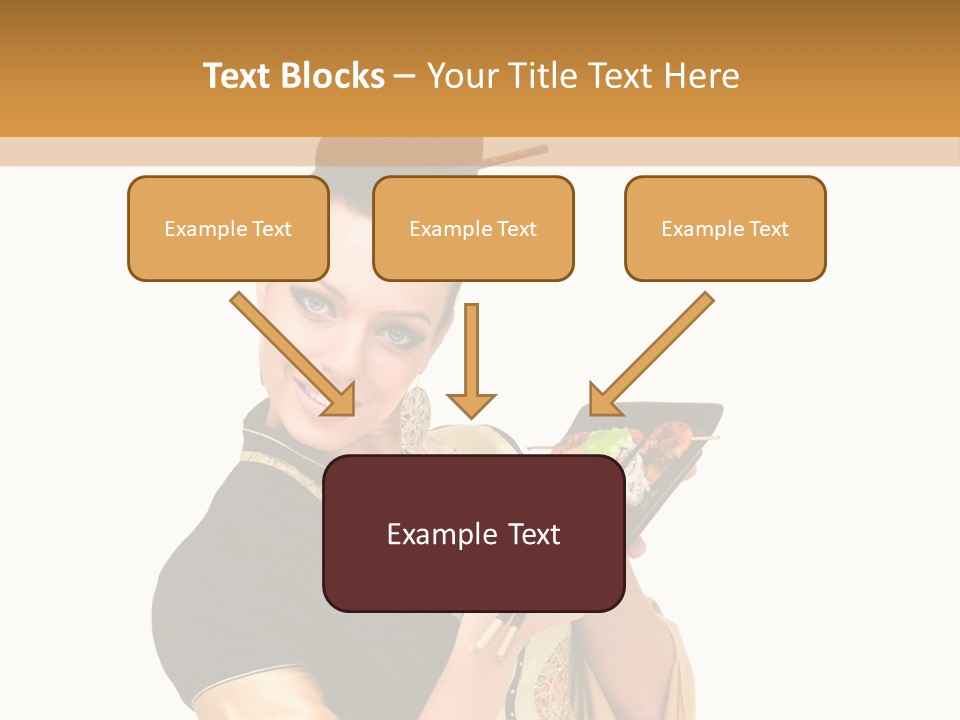 Lifestyle Chopsticks White PowerPoint Template
