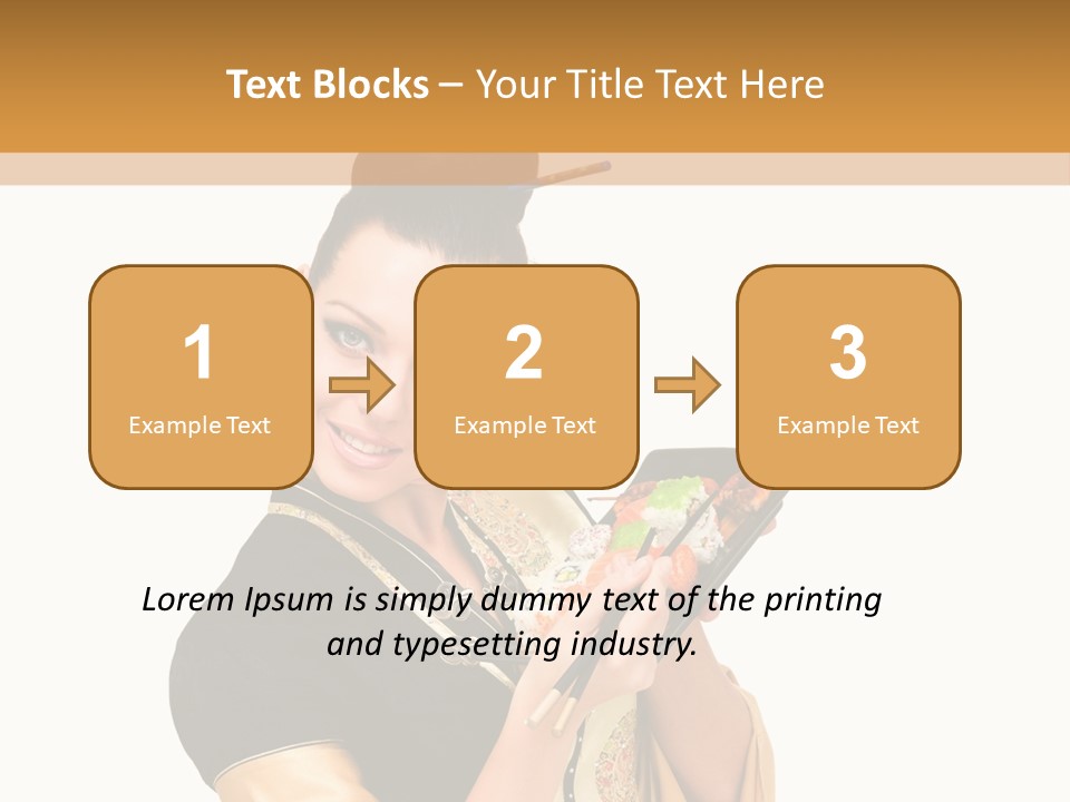 Lifestyle Chopsticks White PowerPoint Template