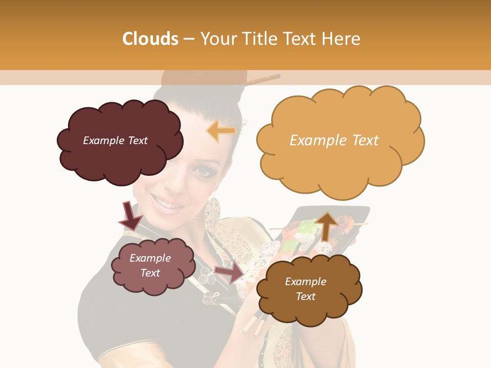 Lifestyle Chopsticks White PowerPoint Template