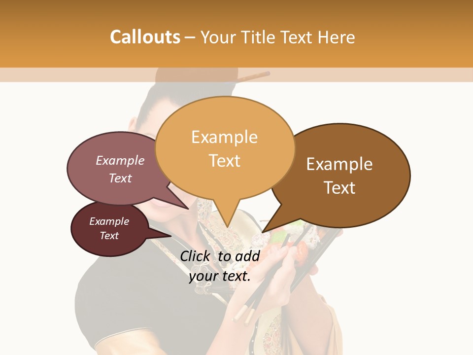 Lifestyle Chopsticks White PowerPoint Template