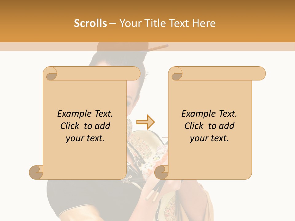 Lifestyle Chopsticks White PowerPoint Template