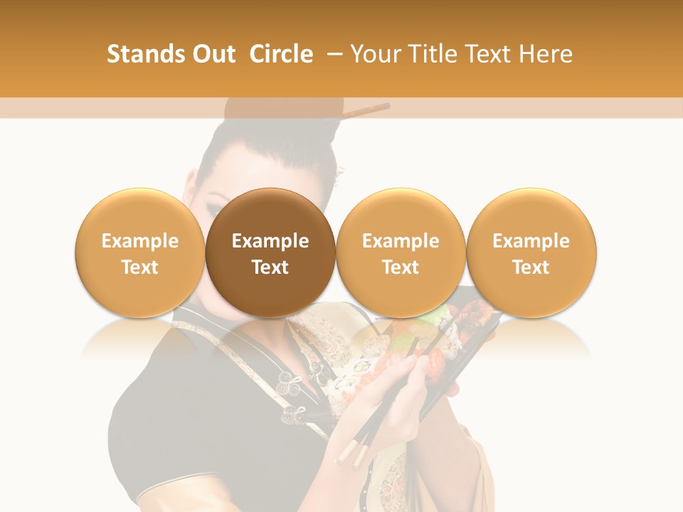 Lifestyle Chopsticks White PowerPoint Template