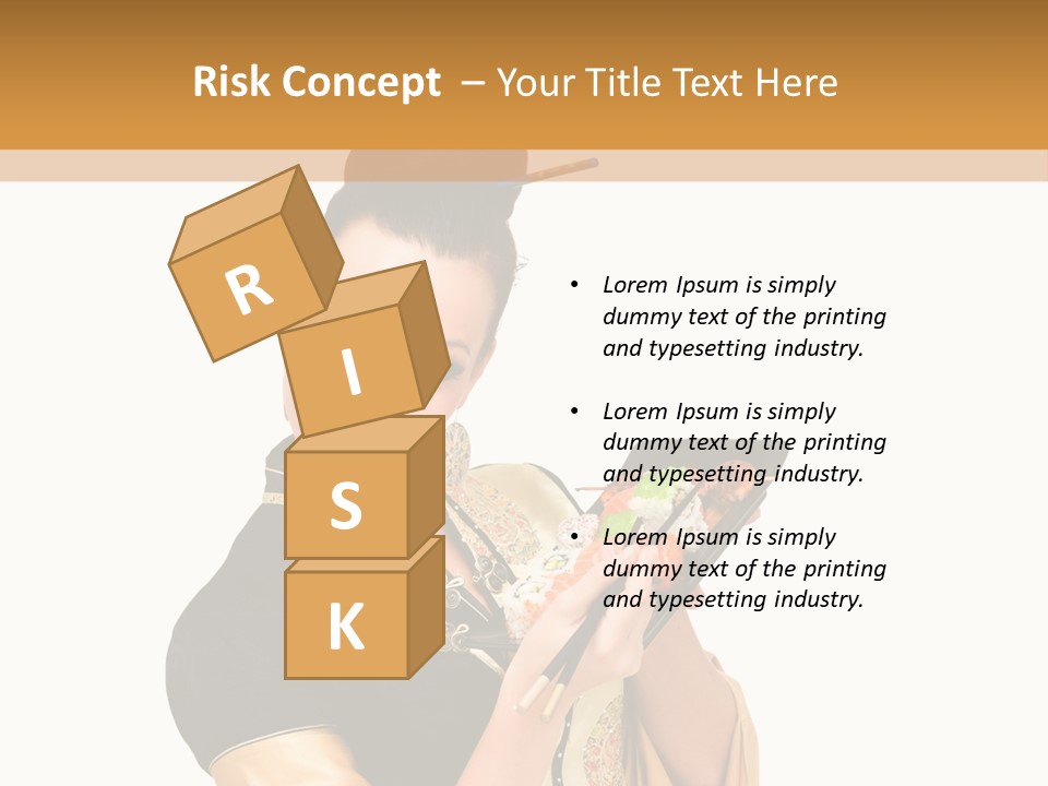 Lifestyle Chopsticks White PowerPoint Template