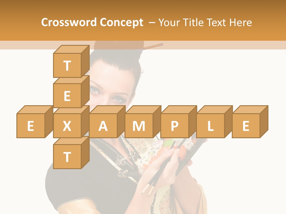 Lifestyle Chopsticks White PowerPoint Template