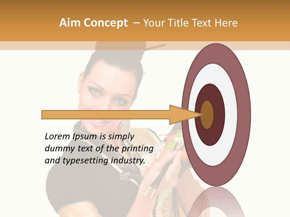 Lifestyle Chopsticks White PowerPoint Template