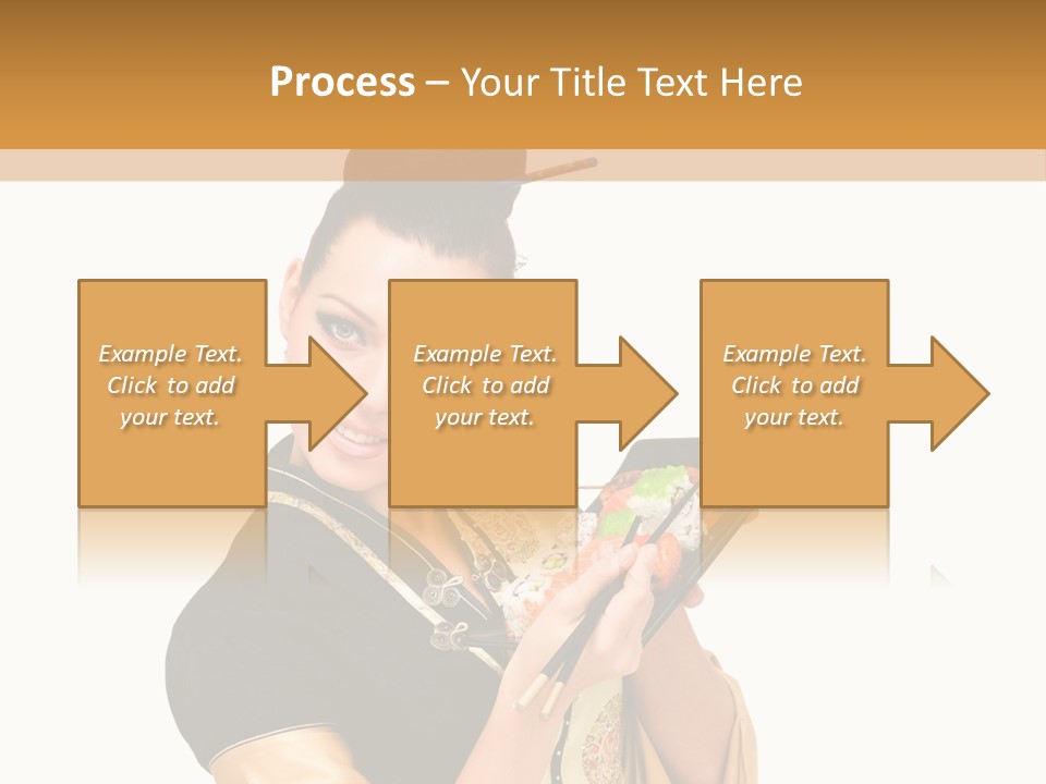 Lifestyle Chopsticks White PowerPoint Template