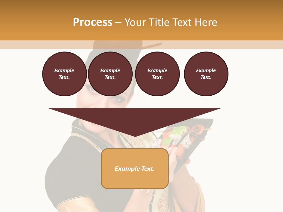 Lifestyle Chopsticks White PowerPoint Template