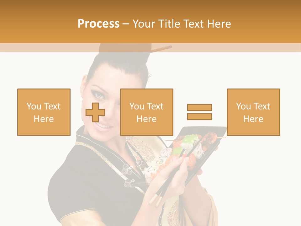 Lifestyle Chopsticks White PowerPoint Template