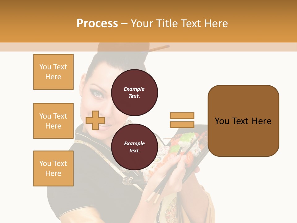 Lifestyle Chopsticks White PowerPoint Template