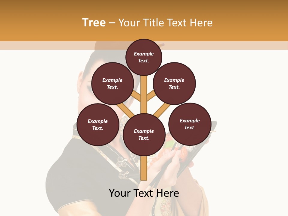 Lifestyle Chopsticks White PowerPoint Template