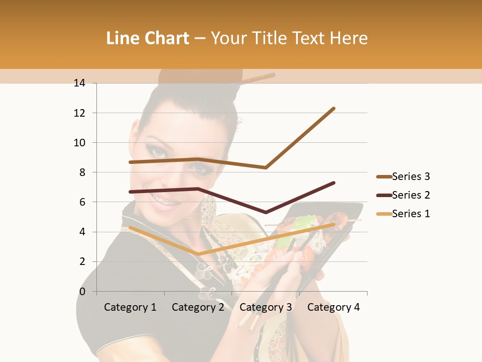 Lifestyle Chopsticks White PowerPoint Template