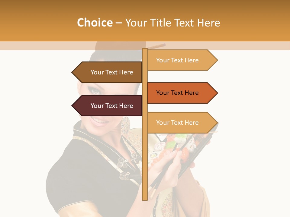 Lifestyle Chopsticks White PowerPoint Template