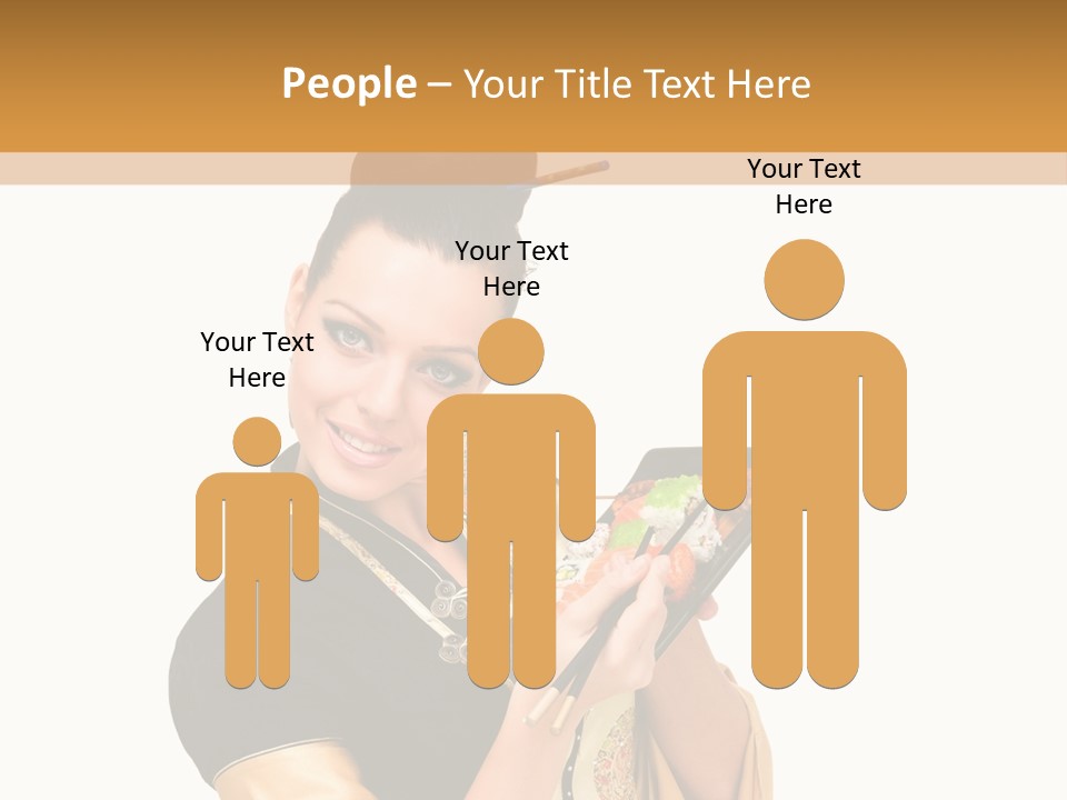 Lifestyle Chopsticks White PowerPoint Template