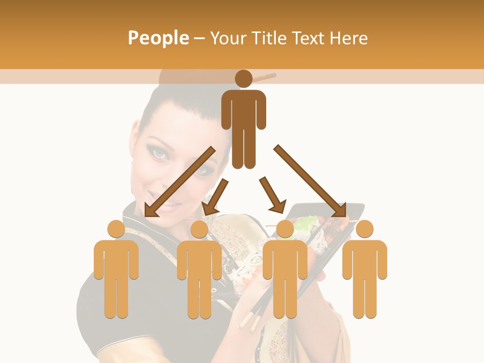 Lifestyle Chopsticks White PowerPoint Template