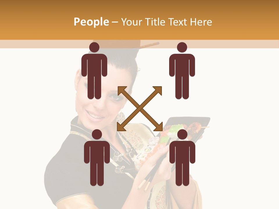 Lifestyle Chopsticks White PowerPoint Template