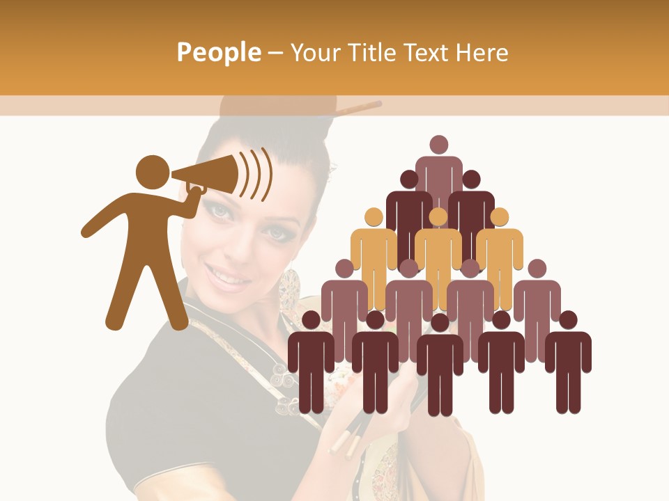 Lifestyle Chopsticks White PowerPoint Template