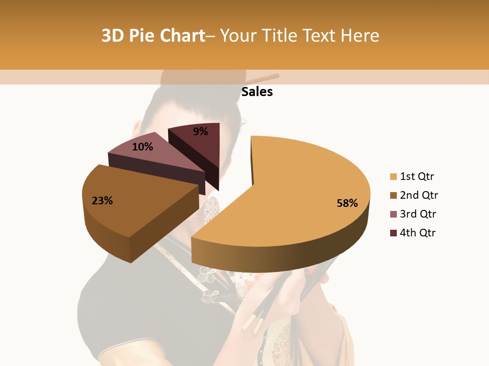 Lifestyle Chopsticks White PowerPoint Template
