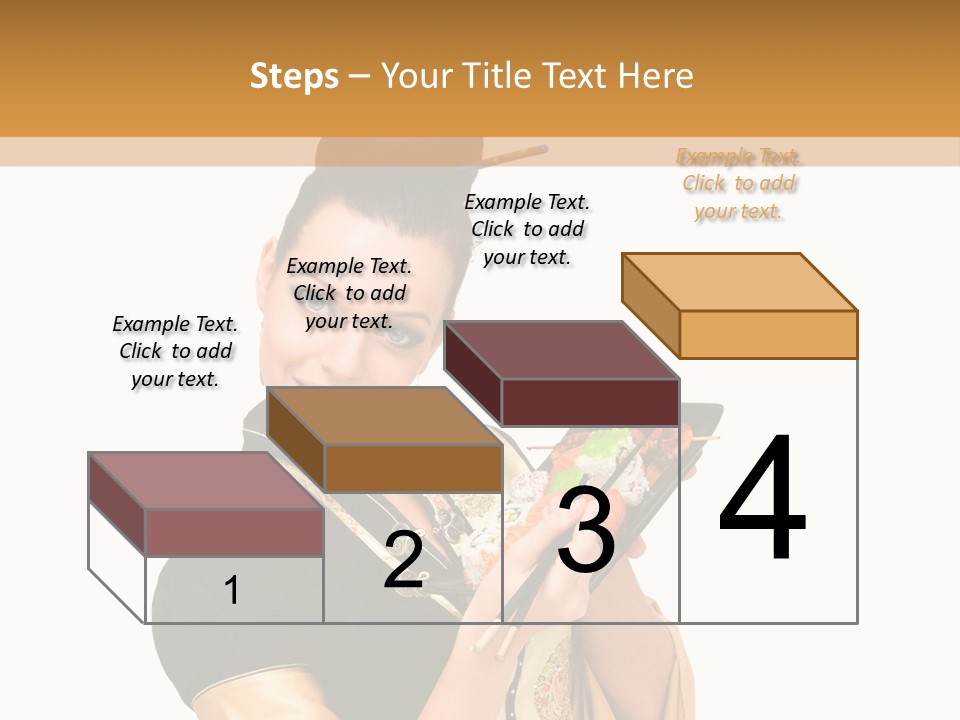 Lifestyle Chopsticks White PowerPoint Template