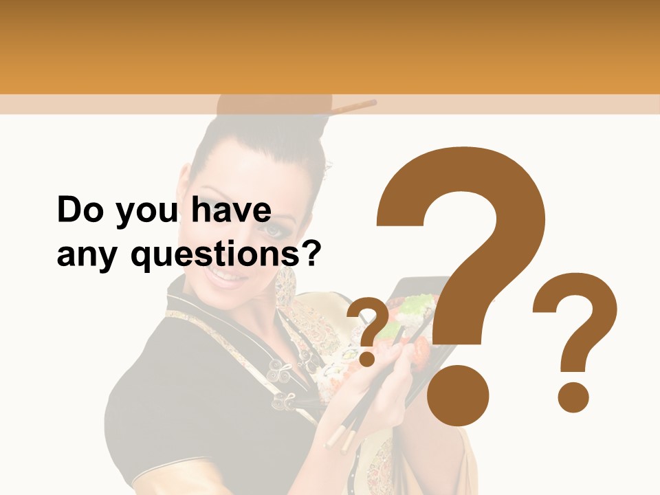 Lifestyle Chopsticks White PowerPoint Template