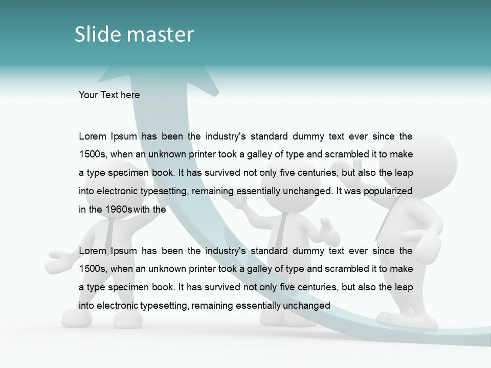 Achievement People Chart PowerPoint Template
