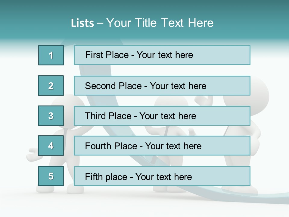 Achievement People Chart PowerPoint Template