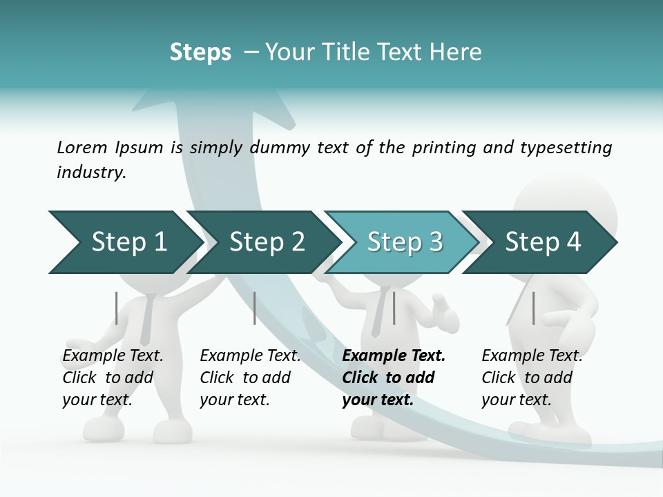 Achievement People Chart PowerPoint Template
