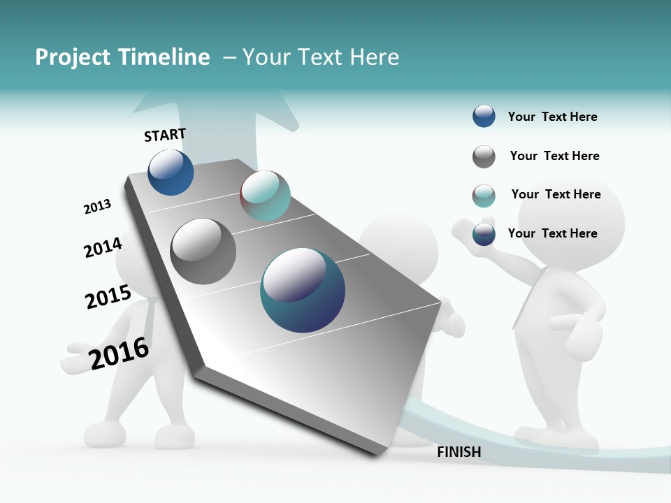 Achievement People Chart PowerPoint Template