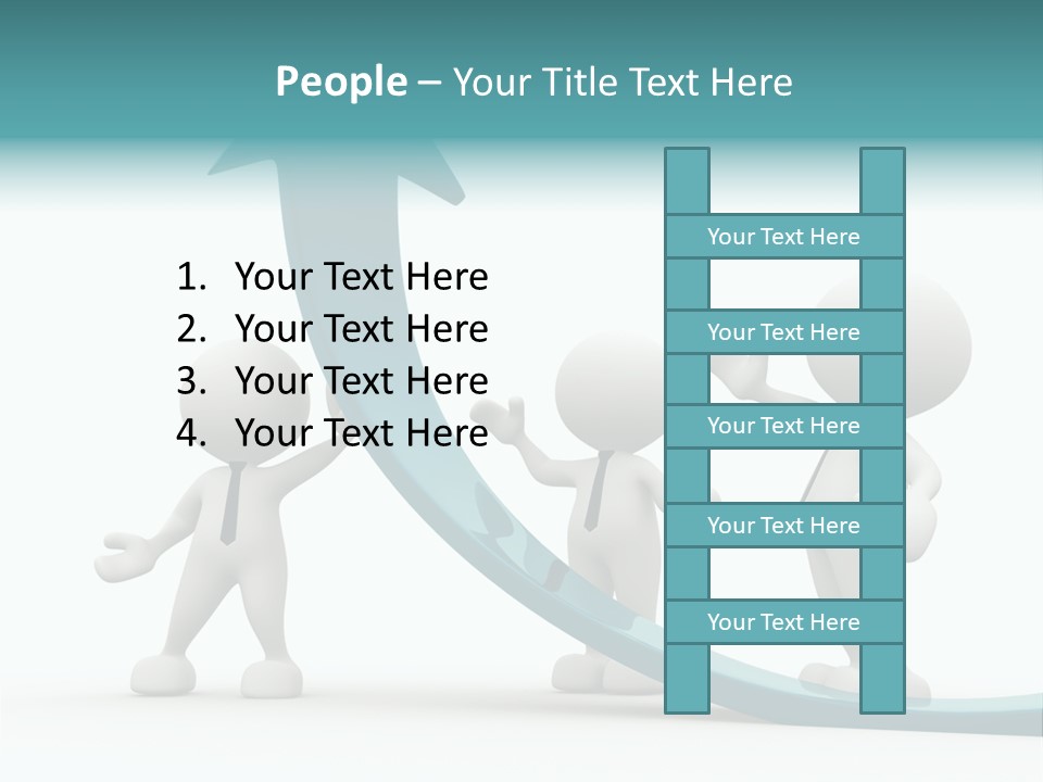 Achievement People Chart PowerPoint Template