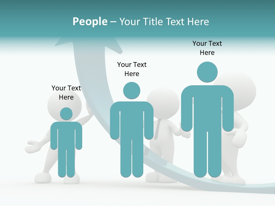 Achievement People Chart PowerPoint Template