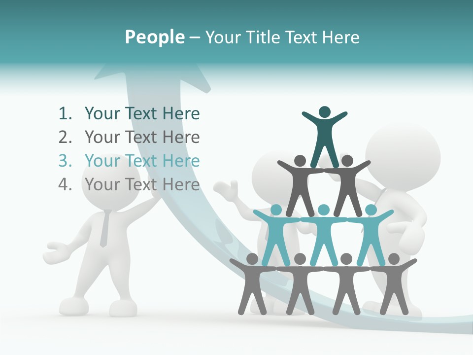 Achievement People Chart PowerPoint Template