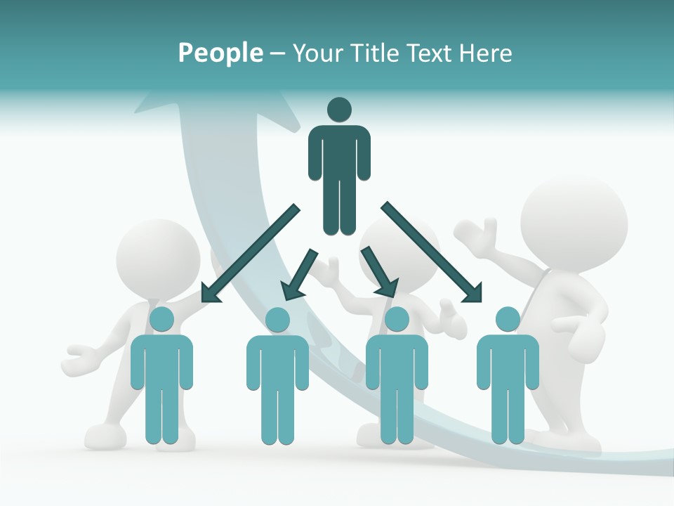 Achievement People Chart PowerPoint Template