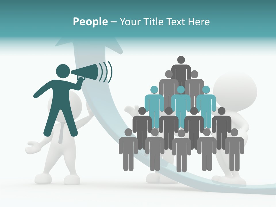 Achievement People Chart PowerPoint Template