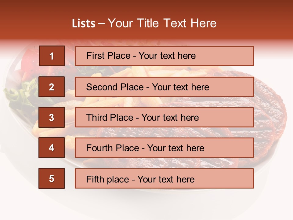 White Background Paprika Ready To Eat PowerPoint Template