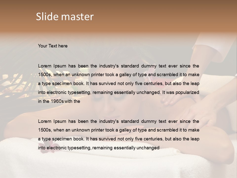 Woman Treatment Model PowerPoint Template