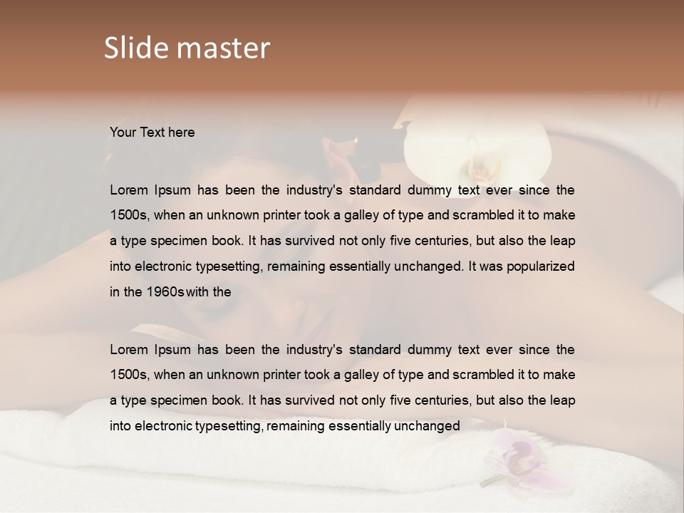 Massage Hot White PowerPoint Template