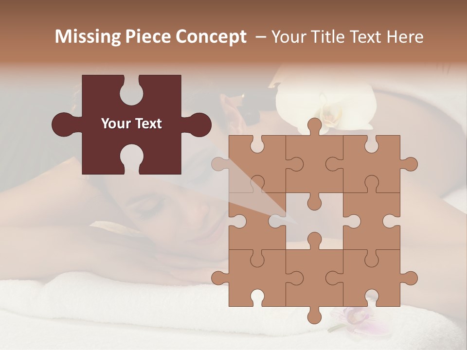 Massage Hot White PowerPoint Template