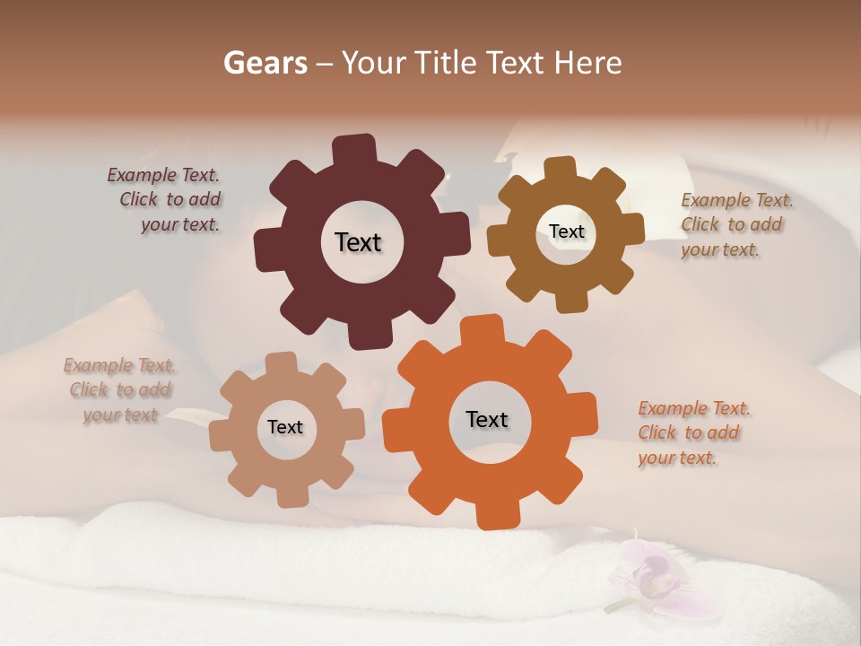 Massage Hot White PowerPoint Template